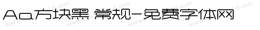 Aa方块黑 常规字体转换